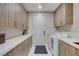 Well-organized laundry room with ample storage and modern appliances at 3104 Conners Dr, Las Vegas, NV 89107