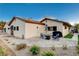 Outdoor patio with seating area and built-in grill at 3104 Conners Dr, Las Vegas, NV 89107