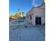 Enjoy this backyard featuring a refreshing pool enclosed by a security fence and an easy access sliding glass door at 4466 Palm Grove Dr, Las Vegas, NV 89120