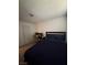 Bedroom featuring dark furniture and bedding, alongside a dedicated workspace at 4466 Palm Grove Dr, Las Vegas, NV 89120