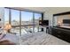 Bedroom with city views and large windows at 4471 Dean Martin Dr # 1002, Las Vegas, NV 89103