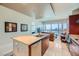 Modern kitchen with granite countertops and island at 4471 Dean Martin Dr # 1002, Las Vegas, NV 89103