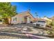 Gravel backyard with storage shed and classic car at 7755 Coley Ave, Las Vegas, NV 89117