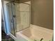 Bathroom boasts a large shower and soaking tub at 8520 Insignia Ave # 104, Las Vegas, NV 89178