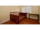 Bedroom with wood floors and a double bed at 8600 W Charleston Blvd # 2101, Las Vegas, NV 89117