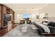 Main bedroom with a large bed and built in shelving at 9513 Verlaine Ct, Las Vegas, NV 89145
