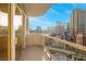 Balcony view showcasing the beautiful city and clear, sunny skies at 135 E Harmon Ave # 1007, Las Vegas, NV 89109