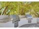 Outdoor BBQ area with two built-in grills for entertaining at 222 Karen Ave # 2601, Las Vegas, NV 89109