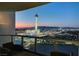Balcony with breathtaking views of the Las Vegas Strip at sunset at 222 Karen Ave # 2601, Las Vegas, NV 89109