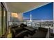 Spacious balcony with city and tower views at 222 Karen Ave # 2601, Las Vegas, NV 89109