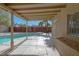 Peaceful covered patio overlooking the refreshing swimming pool at 2408 Berkley Ave, Las Vegas, NV 89101