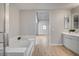 Spa-like bathroom with soaking tub and separate shower at 353 E Bonneville Ave # 457, Las Vegas, NV 89101