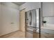 Stainless steel refrigerator in modern kitchen at 353 E Bonneville Ave # 457, Las Vegas, NV 89101