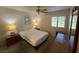 Bedroom with double bed, ceiling fan, and wood dresser at 3761 Desert Marina Dr # 81, Laughlin, NV 89029