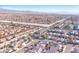 A stunning aerial view showcases the beautiful community of similar single-Gathering homes at 4536 Rolls Royce Rd, North Las Vegas, NV 89031