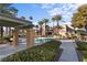 Community swimming pool with patio and pergola at 5130 S Jones Blvd # 106, Las Vegas, NV 89118