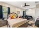 Cozy bedroom with a comfortable bed and a workspace at 7670 Frittata Ave, Las Vegas, NV 89113