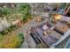 Aerial view of backyard with patio, seating area, and landscaping at 1259 Moon Vision St, Henderson, NV 89052