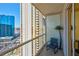 Spacious balcony with city views at 145 E Harmon Ave # 2215, Las Vegas, NV 89109