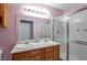 Bathroom features double sinks and a shower stall at 1518 Jenny Linn Dr # 105, Henderson, NV 89014