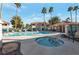 Community pool and spa with surrounding patio at 1518 Jenny Linn Dr # 105, Henderson, NV 89014