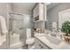 Clean bathroom features a walk-in shower, modern vanity, and plenty of storage at 1556 Bryce Canyon St, Boulder City, NV 89005