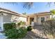 Single story home with walkway and landscaping at 160 Swale Ln, Las Vegas, NV 89144