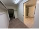 Spacious walk-in closet featuring ample storage and neutral carpeting, conveniently located next to the bathroom at 2001 Jasper Bluff St # 102, Las Vegas, NV 89117