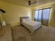 Bright bedroom with double bed and neutral decor at 2102 E Russell Rd, Las Vegas, NV 89119