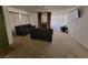 Living room with fireplace and two brown sofas at 2102 E Russell Rd, Las Vegas, NV 89119