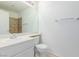 Clean bathroom with single sink and toilet at 3606 Altar Rock Ln, North Las Vegas, NV 89032