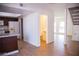 Kitchen with granite countertops and dark brown cabinets at 3937 S Torrey Pines Dr, Las Vegas, NV 89103