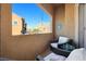 Private balcony with mountain views and seating at 3975 N Hualapai Way # 293, Las Vegas, NV 89129