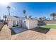 Backyard features a storage shed and patio area at 3994 Avonwood Ave, Las Vegas, NV 89121