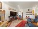 Living room with built-in shelving and fireplace at 4351 W Bell Vista Ave, Pahrump, NV 89060