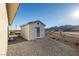 Detached workshop or shed in backyard, offering extra storage space at 4351 W Bell Vista Ave, Pahrump, NV 89060