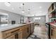 Updated kitchen featuring a large island and sleek cabinetry at 4431 El Cebra Way, Las Vegas, NV 89121