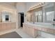 Bathroom boasts double sinks, ample counter space, and a sizable mirror at 4532 Laguna Vista St, Las Vegas, NV 89147