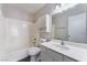 Clean bathroom with white vanity and bathtub at 5453 Requa Ave, Las Vegas, NV 89110