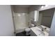 Clean bathroom with shower/tub combo and vanity at 5453 Requa Ave, Las Vegas, NV 89110