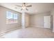 Spacious bonus room, featuring ceiling fan and tile floors at 5520 Acadia Leaf St, Las Vegas, NV 89149