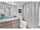 Bathroom boasts granite countertops and a shower/tub combo at 5751 E Hacienda Ave # 232, Las Vegas, NV 89122