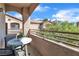 Private patio with table and chairs, offering a relaxing space at 5751 E Hacienda Ave # 232, Las Vegas, NV 89122