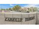 Community entrance sign for Cabrillo Terrace at 601 Cabrillo Cir # 323, Henderson, NV 89015