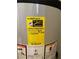 Water heater service details and warning label at 601 Cabrillo Cir # 323, Henderson, NV 89015