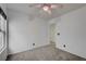 Bright bedroom with ceiling fan and carpet flooring at 6285 Crusted Dome Ct, Las Vegas, NV 89139