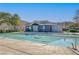 Community swimming pool with surrounding area at 6285 Crusted Dome Ct, Las Vegas, NV 89139