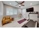 Dedicated home gym with a treadmill and other workout equipment at 6640 Palmyra Ave, Las Vegas, NV 89146