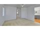 Neutral bedroom with carpet, ceiling fan, and adjoining bathroom at 7233 Eaglegate St, Las Vegas, NV 89131