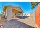 Large backyard with covered patio and seating at 801 7Th St, Boulder City, NV 89005